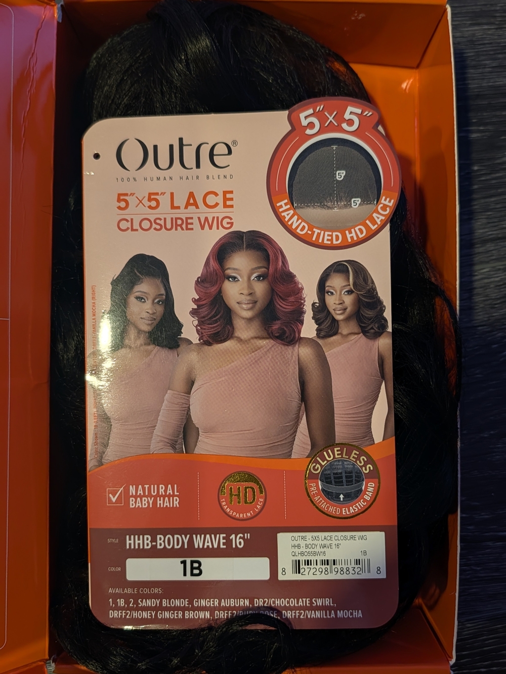 5"x5" Lace Closure Wig HHB-Body Wave 16"